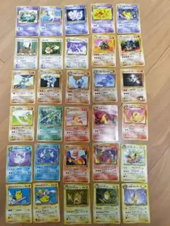 【旧裏/まとめ売】ポケモンカード30枚＆カードダス図鑑 初版マークなし・プロモ有のサムネイル