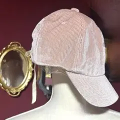 アクシーズ　ピンク　帽　キャップ　コーデュロイ　axesfemme 訳あり品