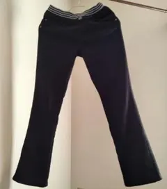 黒裏起毛パンツ ゴムウエスト　暖パン