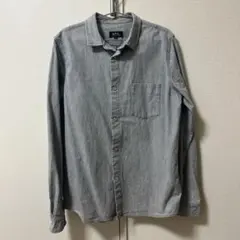 A.P.C. グレー 長袖デニムシャツ Lサイズ