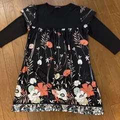 Calabaza フラワープリント チュニック 五分袖