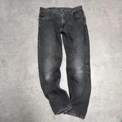 ARMANI JEANS ブラックデニム W31 黒 フェード ダメージ デニム