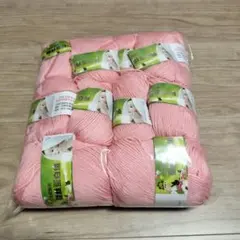 新品カシミヤ混シルク毛糸シャイニーピンク10玉約500g343