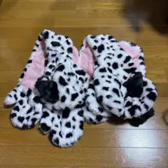 ディズニー　101匹わんちゃん　ダルメシアン　マフラーキャップ　セット売り