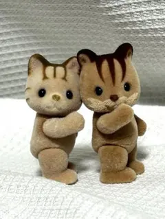 【未使用】シルバニアファミリー　赤ちゃんまとめ売り　服なし　シマネコ　くるみリス