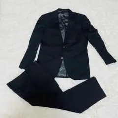 スーツカンパニー セットアップ スーツ ブラック ストレッチ素材　パンツ2本