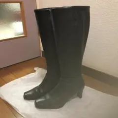 ロングブーツ 黒 ブラックのサムネイル