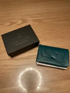 【美品】LANVIN ティール リボン付き二つ折り財布のサムネイル