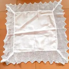 ピンク レースエッジ ハンカチ