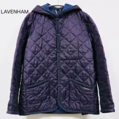 LAVENHAM ラベンハム　フード付き　キルティングジャケット パープル