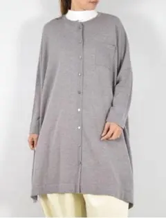 新品 mizuiroind 23AW ニットスタンドカラーシャツワンピース