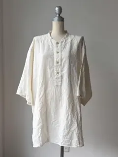美品 2023SS マーガレットハウエル 麻100% シャツ ベージュ ゆったり