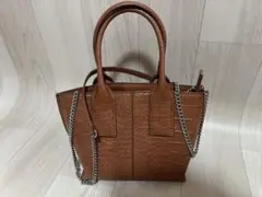 ZARAザラ クロコ柄ミニショルダーバッグ レディース