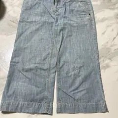 エディバウアー Denim ワイドガウチョパンツ ライトブルー　ビンテージ　古着のサムネイル