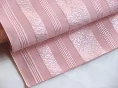 夏物 博多織　紗献上八寸名古屋帯（独鈷文）全通　化繊物　美品のサムネイル