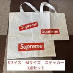 Supreme トートバッグ ショッパー　S M ステッカー　セット売り②