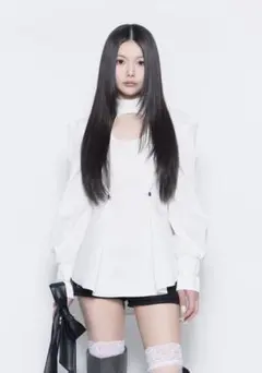 トップス melttheledy / ponytail blouse black melttheledy / ponytail blouse black - メルカリ