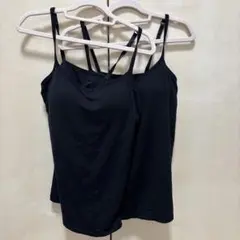 ユニクロ　エアリズムブラキャミソール　ブラック　M 2枚セット