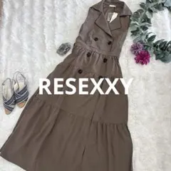 RESEXXY ブラウン ノースリーブ ワンピース