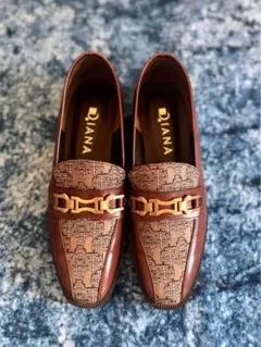 【DIANA】 【美品】ブラウン ローファー 23.0