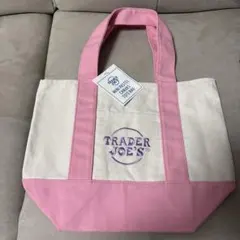 新品未使用TRADER JOE'S パステル ピンク　トートバッグ