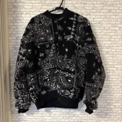 Mark Gonzales ペイズリー柄ボアフリースジャケット　アウター