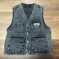 H&M TETRIS コラボ デニムベスト グレー メンズ