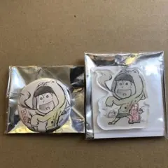 Osomatsu-kun Jushimatsu 캔 배지와 아크릴 열쇠 고리