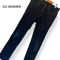 美品 GU スキニーデニム 67 濃紺 美脚 ストレッチ 定番 オールシーズン