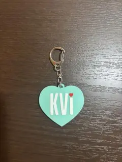 KVi ハート型 キーホルダー ミントグリーン