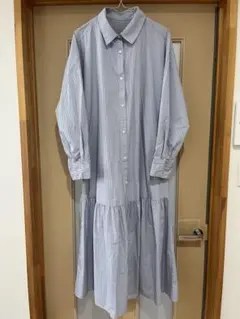 ‼️最終価格‼️GU ストライプ 長袖シャツワンピース XL 値下げ不可‼️