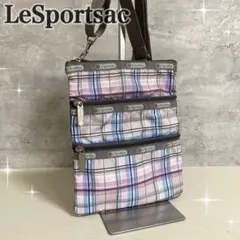 レスポートサック 3zip ショルダーバッグ サコッシュ チェック柄 斜め掛けのサムネイル