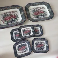 和食器 牡丹柄 八角皿のサムネイル