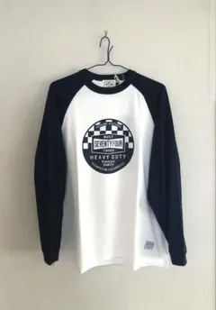 SEVENTY FOUR ラグランTシャツ チェッカーフラッグ【XL】新品