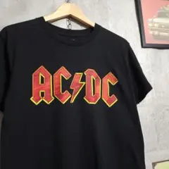 AC/DC ロゴ バンドTシャツ ブラック L ロック 古着 黒 USAのサムネイル