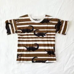 mini rodini［ミニロディーニ］ワニさんボーダーTシャツのサムネイル