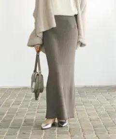 nobleリブニットタイトスカート