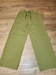 LOWRYS FARM オリーブグリーン パンツ ウエストゴム