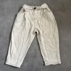 デニムパンツ　100サイズ　アイボリー コットン　ロングパンツ