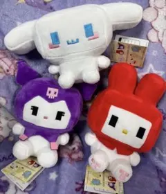 サンリオコラボ フリュープライズ限定 きゅびふわぬいぐるみ 3点セット