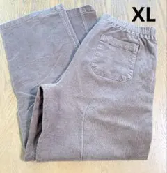 【無印良品】ブラウン コーデュロイ ワイドパンツ XL レディース