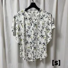 GLOBAL WORK さらさらリラックスプリントブラウス　S