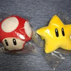 【セット】スーパーマリオ　ダイカットコインケース　キノコ　スター　小銭入れ