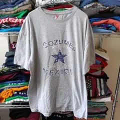 90sヴィンテージXL海外製希少首タグロゴtシャツUSA直輸入メンズ古着ユニセ