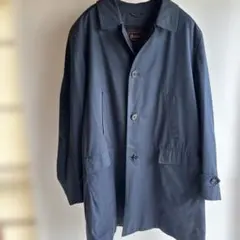 ヴィンテージ　HERNO ネイビーハーフコート　イタリア製　50サイズ　記名あり