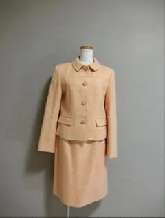 クレージュオレンジ系ツイード風スカートセットアップ