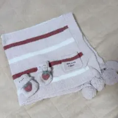 ジェラートピケ ベビー ブランケット＆靴下 セット ピンク ふわふわ