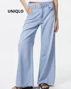 UNIQLO ドレープワイドフレアジーンズ