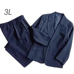 【大サイズ15ABR】アッドルージュ 洗える×消臭パンツスーツセットアップ 3Lのサムネイル