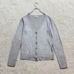 ✨ヘルシーカレン【M】グレー系 Vネック カーディガン レーヨン混 春秋のサムネイル